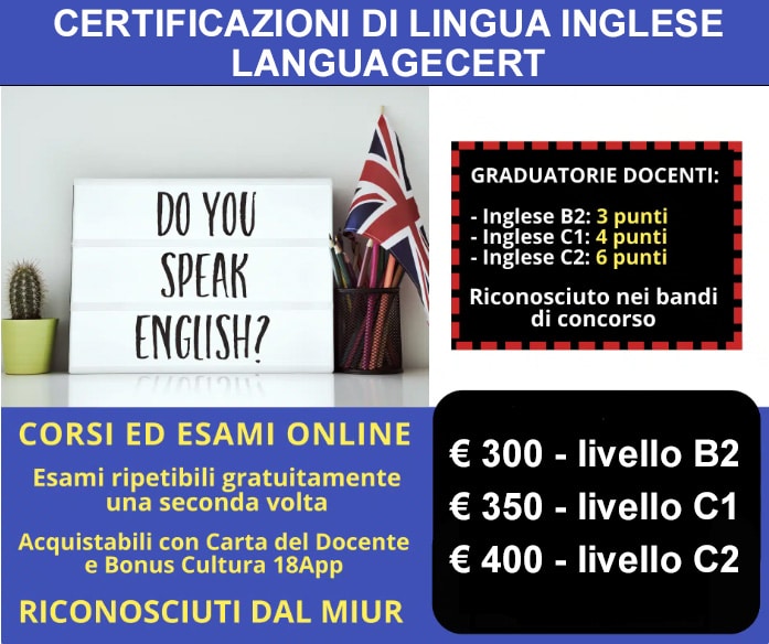 Corso di inglese e certificazioni delle competenze. Livello B2 - ProjectLife