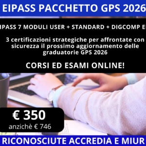 CERTIFICAZIONI EIPASS - PACCHETTO GPS 2026